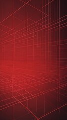 Aufkleber - red futuristic grid lines pattern technology abstract background with copy space