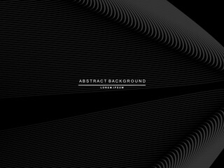 Wall Mural - Gray black gradient lines on black black background. Minimalist design. Cover design templates, business brochure layouts, wallpapers, etc.