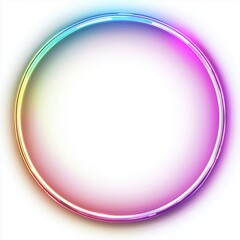 Sticker - Colorful Glowing Circular Light Design