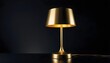 © Kromstar Studios - elegant gold lamp, against a black background with dramatic lighting