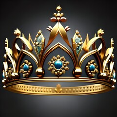 Wall Mural - golden crown 3d render