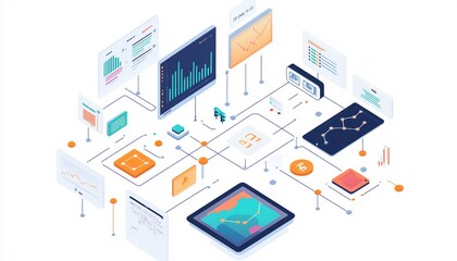 Wall Mural - Real-Time Data Analytics: Connecting Technology and Insights, real-time data analytics setup