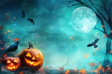 Wall Mural - Spooky Halloween Night