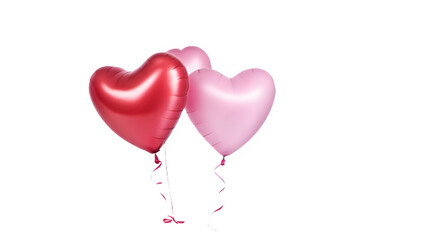 Wall Mural - beautiful heart shaped balloons