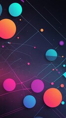Poster - colorful satellite communication grid concept technolo technology abstract background with copy space