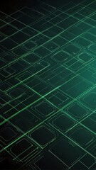 Poster - green satellite communication grid concept technology abstract background with copy space