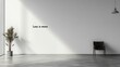 © Christian - White wall with the words Less is more, minimalism, copy and text space, 16:9