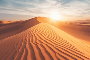 In a splash of natural wonder, a dynamic banner captures a sprawling desert landscape with towering dunes and a vast