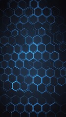 Aufkleber - blue hologram hexagon lights projection grid technolog technology abstract background with copy space
