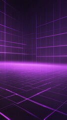 Aufkleber - purple hologram light streaks projection grid technolo technology abstract background with copy space