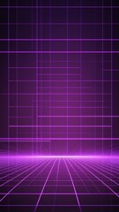 Aufkleber - purple hologram light streaks projection grid technolo technology abstract background with copy space