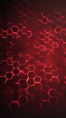 Aufkleber - red hologram hexagon lights projection grid technology abstract background with copy space