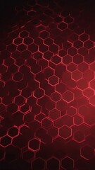 Aufkleber - red hologram hexagon lights projection grid technology abstract background with copy space