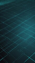 Aufkleber - teal satellite communication grid concept technology abstract background with copy space