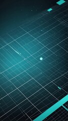 Aufkleber - teal satellite communication grid concept technology abstract background with copy space