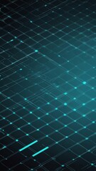 Aufkleber - teal satellite communication grid concept technology abstract background with copy space