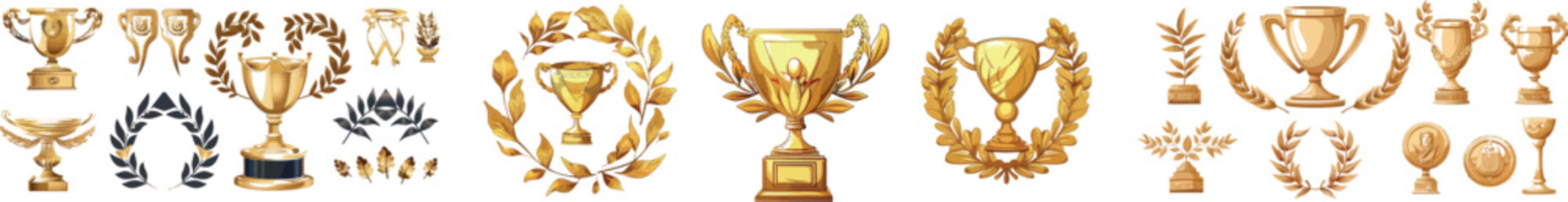 sport competition, championship, and leader's trophy. first place awards