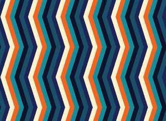 Wall Mural - Zigzag geometric colourful seamless pattern background. Modern op art striped abstract background. Modernist Wallpaper Design. Vector illustration 