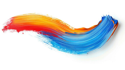 Wall Mural - colourful brush stroke isolated on white background