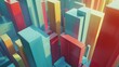 © nataliia_ptashka - Abstract representation of a cityscape with geometric buildings