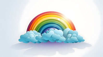 Wall Mural - Rainbow Over Clouds