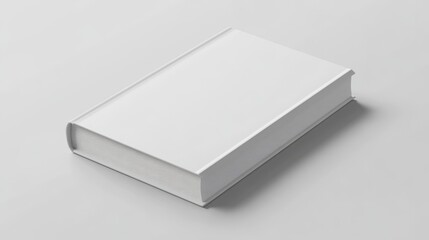 Poster - A blank horizontal hardcover book cover mockup on a white background