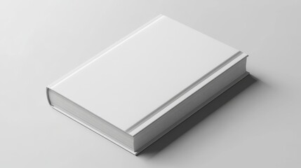 Poster - Mockup of a white horizontal hardcover book cover