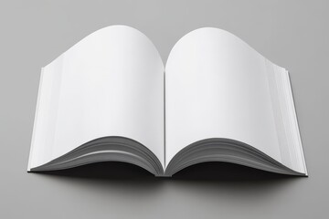Poster - The 3D rendering of the US Letter Size Magazine Brochure in white on a blank background