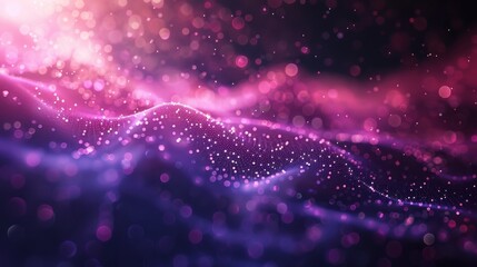 Poster - Abstract Digital Art: A Serene Purple and Pink Galaxy