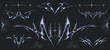© nearzoo - Black and white metallic neo tribal set. Abstract trendy gothic clip art.