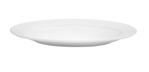 Wall Mural - Empty white plate on transparent png