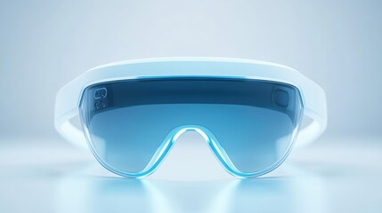 Poster - Futuristic smart glasses with sleek design and modern technology on a clean background.