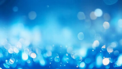 Poster - A close-up photo of a bright blue bokeh background with soft, out-of-focus lights. The background is smooth and dreamy, with no visible imperfections. The overall effect is serene and calming.