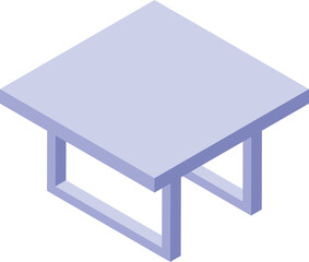 Poster - Modern square table with metal legs, perfect for any contemporary interior