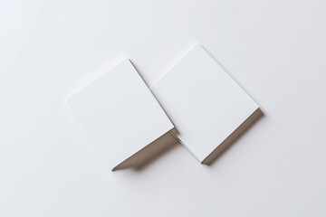Poster - An example of a corporate stationery set mockup in white on textured paper.
