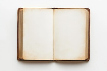 Poster - Top view of empty notebook on white background for mockup concept