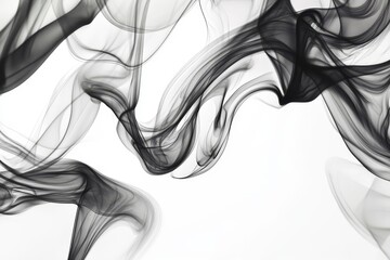Poster - Fire design with black smoke on a white background