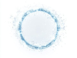 Poster - 3D blue light circle with sparkles isolated on transparent background. Realistic blue shiny ring or swirl, round frame of flare trail with glitter dust, blue fairy dust.