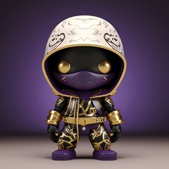 Purple and Gold Figurine