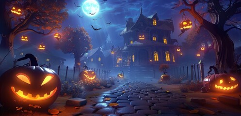 Wall Mural - Halloween Night