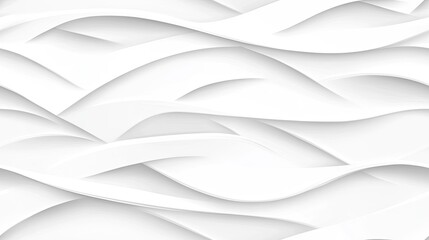 Poster - Soft, flowing white waves create an elegant and modern abstract background perfect for a variety of design projects and presentations SEAMLESS PATTERN