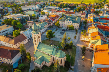 Wall Mural - Liptov region in the backround with Liptovska mara lake and Tatras mountains around Liptovsky Mikulas, Slovakia