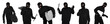 © New Africa - Thief in balaclava on white background, collage of photos
