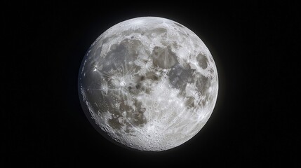 a close-up view of the moon, showing its craters and surface details. the moon is illuminated by sun