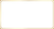 © i_fleurs - Rectangle gold frame border with 15x8 scale ratio in art deco style for web presentation, social story, or 16x9 project, cutout, isolated.