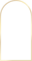 Wall Mural - gold arch frame border with 15x8 scale ratio for social story, card, or 16x9 project, cutout, isolat