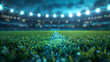 © K2Kstock - Stadium background with night lighting for football