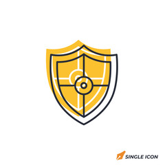 Poster - Shield icon vector illustration. Shield symbol isolated on white background