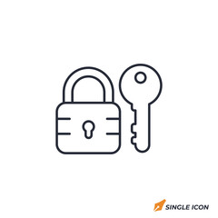 Leinwandbilder - Lock and key icon vector illustration. Lock and key symbol isolated on white background