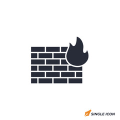 Leinwandbilder - Firewall icon vector illustration. Firewall symbol isolated on white background